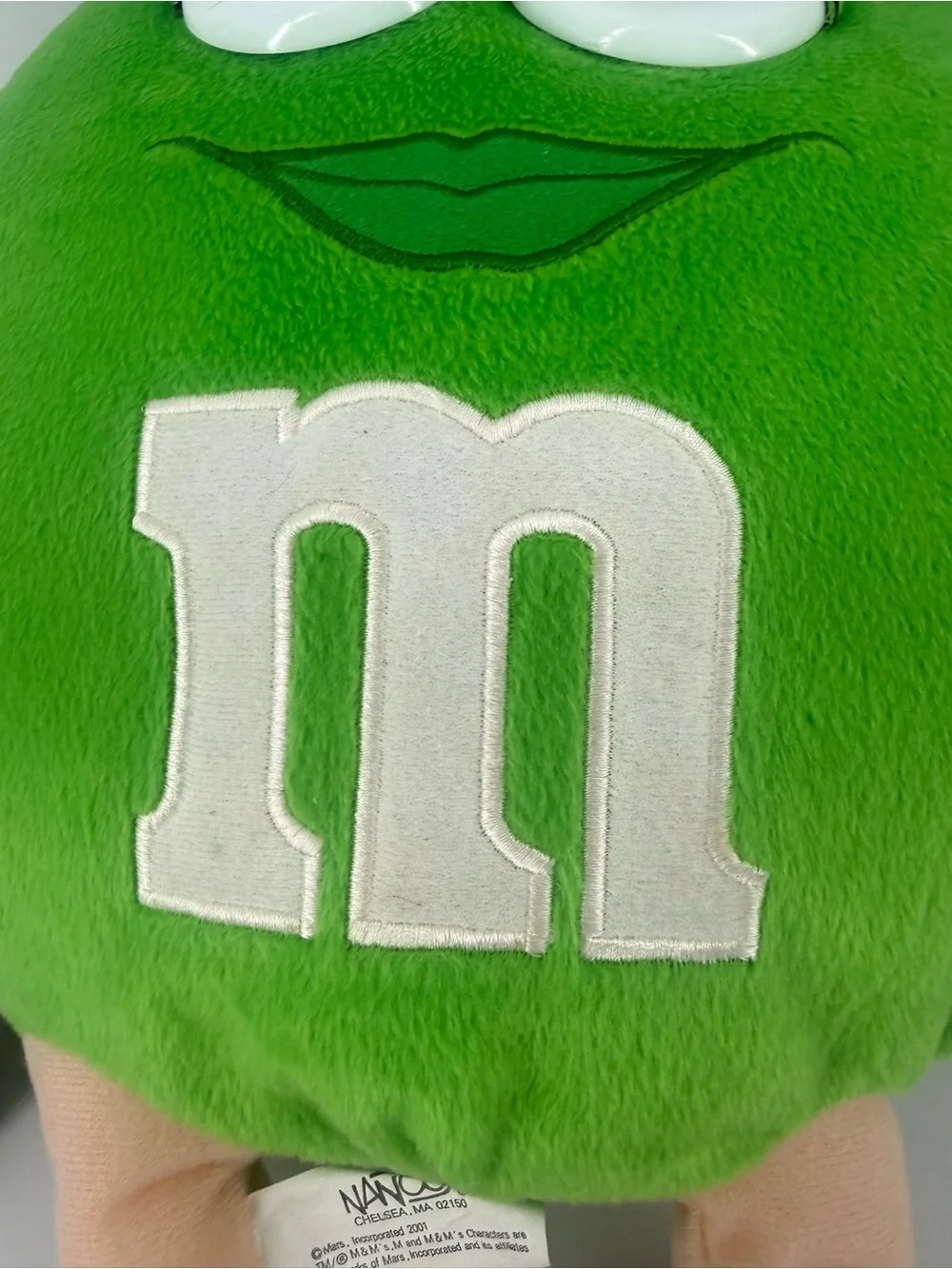 Vintage 2001 Nanco Green M&M Plush 17